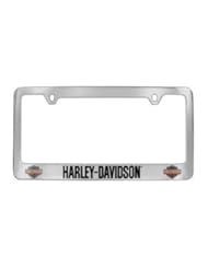 Harley Davidson Car Truck SUV License Plate Frame Metal - Colored Bar & Shield Logo