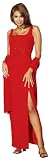 Elegant Formal Crossed Bead Sleeveless Dress. Poly Satin with design in front and back. Above the knee slit. (LM-16818) 1 only Color Black Size 10