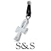 HIS - Men's Sterling Silver Diamond Ankh Cross Necklace with Cord (0.03 ctw.)
