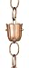 72" Handcrafted Polished Copper "Bluebell Flower" Rain Chain