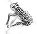 Sterling Silver Vintage Look Marcasite Frog Ring (Size 5,6,7,8,9)