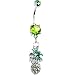 Peridot Green Cubic Zirconia Pineapple Belly Ring