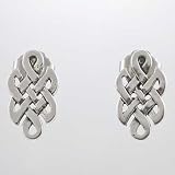 Small Sterling Silver Irish Love Knot Celtic Design Earrings, #9897