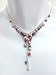 Pink, Green, Plum and Peacock Mixed Freshwater Pearl Cascade Necklace