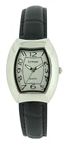 Citron Ladies Fashion Watch with White dial and Black Strap