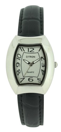 Citron Ladies Fashion Watch with White dial and Black Strap