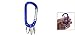 uxcell International Klein Blue Portable Key Ring Carabiner