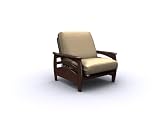 American Furniture Alliance Montego Metal/Wood Frame Junior Twin Chair, Walnut