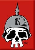 Artist Rob Kruse One Percent German Skull Fridge Magnet