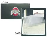 Ohio State Buckeyes OSU NCAA Embroidered Leather Checkbook Cover