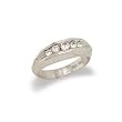 14K White Gold Ladies Diamond Wedding Band Size 8
