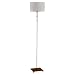 Lite Source LS-8505BRZ Paris One Light Floor Lamp in Bronze with White Pleated Shade