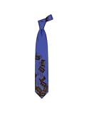 Moschino Blue Cassette Tape Woven Silk Tie