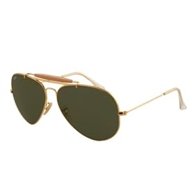 RAY BAN 3029 OUTDOORSMAN II L2112 GOLD AVIATOR SUNGLASSES