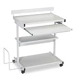 Windsurfer Tri-Level Workstation, 36-3/4w x 18d x 29-3/4h, Gray Metal Top