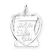 Sterling Silver Mom I Love You Charm