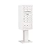 Salsbury Industries 3410S-05WHT Pedestal Mounted Horizontal 4C Mailbox, White