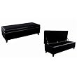 Black Leather Storage Bench Ottoman By Wholesale Interiors
