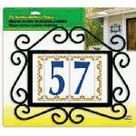 Hy-Ko #AK-TL3 Black SM Tile Addr Plaque