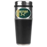 NHL Dallas Stars 16oz Travel Tumbler with Black Sleeve