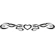 SINGLE HEART Arm Band Temporary Tattoo 1.5x9