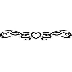 Single Heart Arm Band Temporary Tattoo 1.5x9
