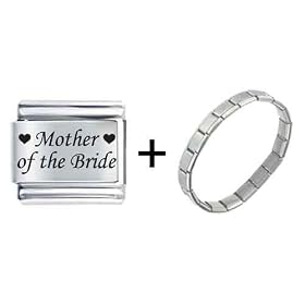 Mother Of The Bride Laser Italian Charm Bracelet
