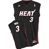 Adidas Miami Heat Dwyane Wade Kids (Sizes 4-7) Revolution 30 Replica Road Jersey Kids 5-6 Medium