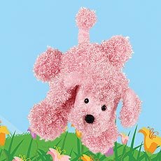 31C2FP8NHCL LilKinz Mini Plush Stuffed Animal Pink Poodle