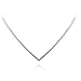 Sterling Silver V-Shaped 2mm Omega Chain Necklace, 18"