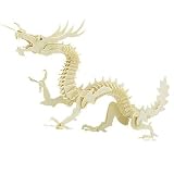 Como Painted Wooden 3D Dragon Model Construction Kit Puzzled Toy