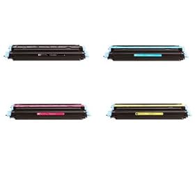 4 Pack Non-OEM Toner Cartridges for HP Color LaserJet 1600 2600n 2605 Series Q6000A Q6001A Q6002A Q6003A
