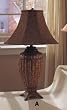 NEW SET OF TWO BAMBOO STYLE TABLE LAMP