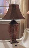 NEW SET OF TWO BAMBOO STYLE TABLE LAMP