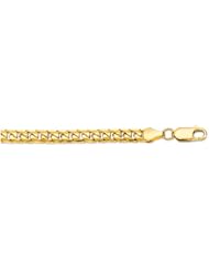 14K 24" Yellow Gold 5.8mm Polish Diamond Cut Miami Cuban Link Chain With Lobster Clasp