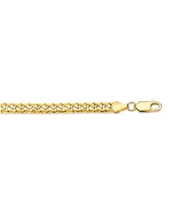 14K 8.50" Yellow Gold 5.8mm Polish Diamond Cut Miami Cuban Link Chain With Lobster Clasp