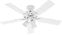 Hunter 28612 Builder Select Plus White 52" Ceiling Fan with Light