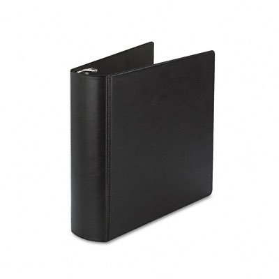 Samsill 17480 Heavy-Duty Locking Round Ring Binder For 11 X 8-1/2 Sheets, 3 Cap., Black