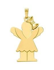 14K Yellow Gold The Kids Girl Charm Pendant XK384