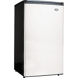 Sanyo SR-3770S Counter-High Refrigerator, Black and Stainless-Steel