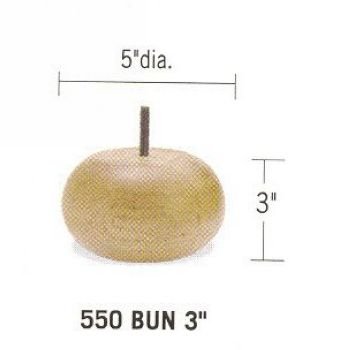Adams Wood - AW-A0550-HB-9 3 x 5 in. Knotty Pine Bun Foot