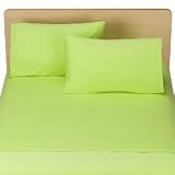 200 Thread Count, Full Fitted Sheet, Green Charm