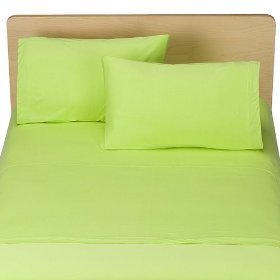 200 Thread Count, Full Fitted Sheet, Green Charm