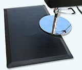 Xtra-Flex 5'x5' Semi-Circle Beauty Salon Mat 7/8 Thick Black
