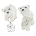 Polar Bear Enamel & Crystal Pendant Necklace in Figural jewelry Gift Box