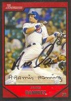 Aramis Ramirez, Chicago Cubs, 2007 Bowman Autographed Card