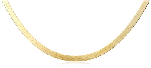 14k Yellow Gold 4mm Italian SuperFlex Herringbone Chain Necklace, 20