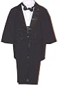 Wedding Ring Bearer Tux Baby Boy-Youth Tuxedo Suit Tails Holiday