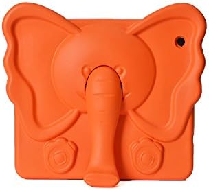 iPad2 iPad3 iPad4 Cute Elephant Shape Kids Shockproof Case Light Weight Case Super Protection Cover With Elepent Nose Stand Case for Children Orange Color