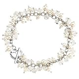Inspirational Blessings Silver CZ Pearl Blessed Bracelet